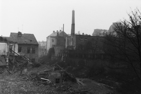154) Bourání Sirkové ulice. Foto Z. Šůcha, 12. 2. 1987